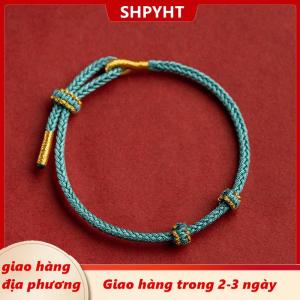 [COD] SHPYHT Giao hàng địa phương กำไลข้อมือเชือกนำโชคสำหรับเด็กแนววินเทจปรับขนาดได้สายสีแดงแบบ DIY ของขวัญ
