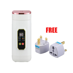【Malaysian plug】 American 500ml Portable Electric Kettle 304 Material Temperature Anti-overflow Control can Stew Travel Kettle  Thermos Cup Cerek Elektrik電熱水杯