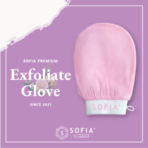 SOFIA (HQ) Premium Quality Dead Skin Remover Exfoliating Bath Gloves 100% Viscose Exfoliating Bath Mitt Body Scrubbing