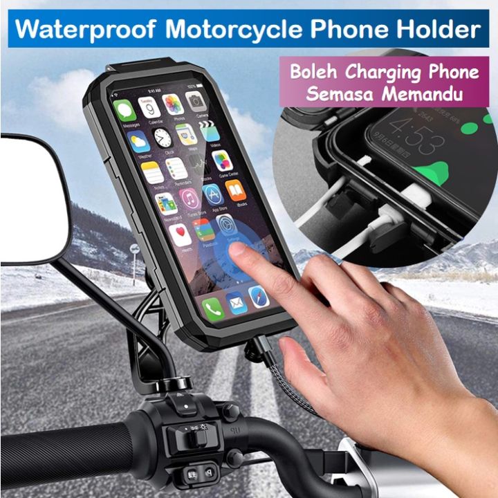 Motorcycle waterproof phone deals holder