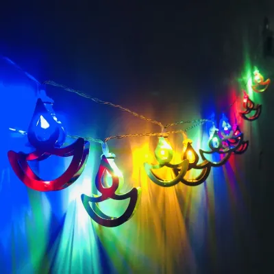6M 20LED Deepavali Lights Led Diya Ganesha Lights Battery powered Fairy String Light LED Indian Deepavali Diwali Decoration
