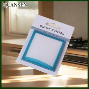 QUANSEN Glitter Sticky Notes Transparent Sticky Notes Creative Office Notebooks Study Supplies Perfect Gifts For Returning To School