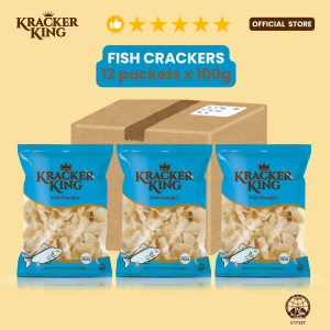 KrackerKing Fish Crackers [12 pkts x 100g]