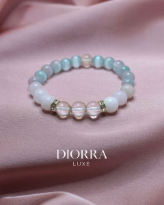 กำไลข้อมือ หินหยกแท้ Marine blush  ตัวกำไลเนื้อหินหยกแท้ 100% เครื่องประดับสุดพรีเมียม เนื้อหินเกรดดีที่สุดในตอนนี้