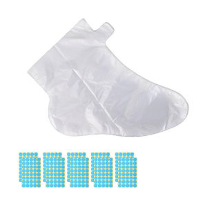 100Pcs Disposable Plastic Foot Covers Paraffin Bath Socks Liners Feet Wax Paraffin Medicated Socks