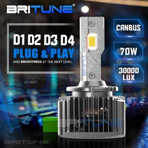 D1S D2S D3S D4S D8S D1R D2R D3R D4R D8R LED Headlights Bulbs 70W 30000M Canbus LED Lamps Turbo Two-sided CSP Plug&Play to HID