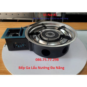 Bếp ga lẩu nướng đa năng bếp lẩu nướng 2 trong 1 bằng ga bếp nướng kết hợp lẩu âm bàn Bếp ga lẩu nướng BBQ