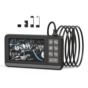 SHISEN Industrial Endoscope 14cm IPS 1080P HD with Screen 8mm Single/Dual Lens IP67 with Back Bracket Pipe Car Repair Visible Mirror