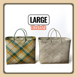 Native Handwoven Bag From Bicol Tote Bags with Colorful Patterns and Natural Straps for Women