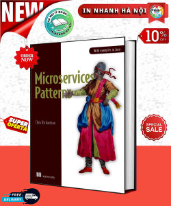 Bìa cán màu Microservices Patterns With examples in Java - Hanoi IT Book