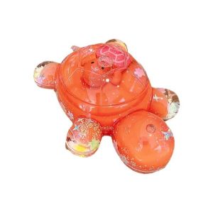 PERNEAKY Cát chảy lung linh Đồ chơi rùa hoạt hình Dễ thương Sáng tạo Đồ trang trí hình con rùa nhỏ Quà tặng Đáng yêu Tượng Rùa Cát Lỏng Đồ trang trí bàn làm việc