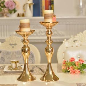 Fityle Metal Long Stand Tea Light Candle Holder Candlestick Flower Vase Centerpiece