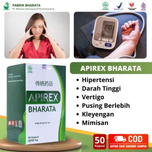 Obat Hipertensi Darah Tinggi Vertigo Sakit Kepala Sebagian Hiperlipidemia Herbal Apirex Bharata 100% Asli