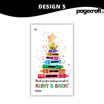 Teachers Day Gift Tags 10pcs/Pack Happy Teachers Day Thank You Card for Teacher 3.5 x 2 inches | PageCraft