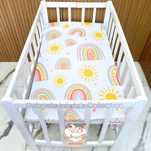 Fitted Bed Sheet Cover Only for Crib Mattress Uratex Foam 22x36x2 inches with FREE GIFT | Crib & Foam not included