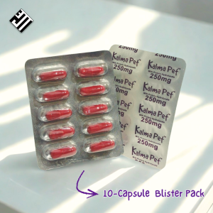 Kalma Pet Milk Protein Hydrolysate 250mg Sprinkle 100 capsules box 10 capsule blister pack