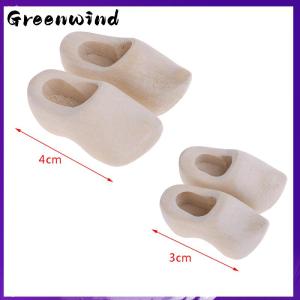 【Greenwind】 1คู่1/12 dollhouse Miniature รองเท้าไม้จำลองรุ่น DIY Accessories