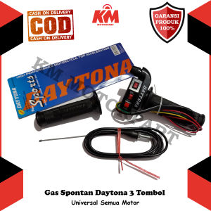 Gas Spontan Daytona 3 Tombol Universal Semua Motor Beat Vario Rx King Vixion R15 NMax Mio Shogun dll