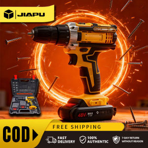 Cordless Impact Drill 48V Drill Driver Impact for Concrete Wood Metal Li-Ion Batteries Lightweight