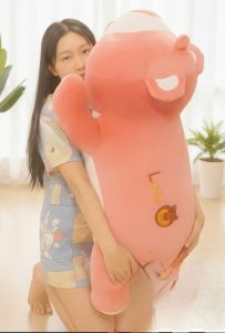 Gấu Bông Dâu Lotso Khổng Lồ 60cm-1m3 Siêu Mềm Mịn Gấu Hồng Cao Cấp Co Giãn 4 Chiều Gối Ôm Cho Bé Quà Tặng Đẹp