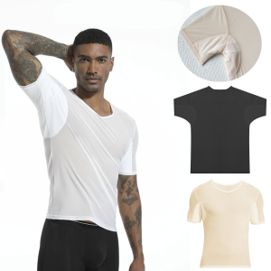 Áo Thun Nam Thấm Hút Mồ Hôi S-XL Tích Hợp Miếng Đệm Mồ Hôi Nách Áo Lót Chống Mồ Hôi Thoáng Khí Tay Ngắn Nhanh Khô Bas2026