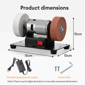 100W Double Grinding Machine 7 gears Electric Bench Grinder For Polishing Grinding Sharpening Low Noise High-speed Motor Grinder Machine