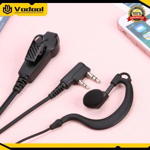 PU Wired Walkie Talkie Headset Earphones K-Plug Radio Earpiece Headset Dual PTT G Type with Microphone for Kenwood Baofeng 888S TYT