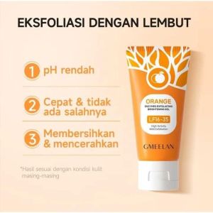 GMEELAN 2PCS Kits Wajah Exfoliating Gel Scrub Exfoliasi Blood Orange 50g+Sabun Pemutih Badan Emas 24k 100g Perontok Daki [nasa grosir]
