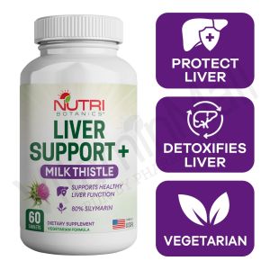 [Nutri Botanics] Milk Thistle Liver Support - Natural Liver Detox Cleanse & Liver Function Supplement (60s)