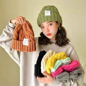 OWTWO Warm Winter Thread Knitted Beanie Couple Cap Beanie Hat Knit Cap