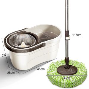 PMOP Mop With Spinner and Bucket Complete Set 360 Easy Rotating Wet and Dry Durable Mop for Floor