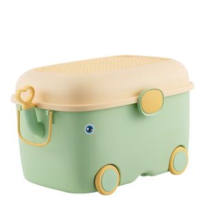 กล่องเก็บของขนาดใหญ่ลายการ์ตูนพร้อมรอก กล่องเก็บของของเล่นเด็ก