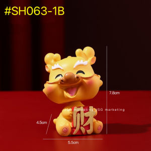 Jasongo123 2024 Year Dragon Resin Statue Feng Shui Good For Wealth Fortune Ornament Home office Car Decoration