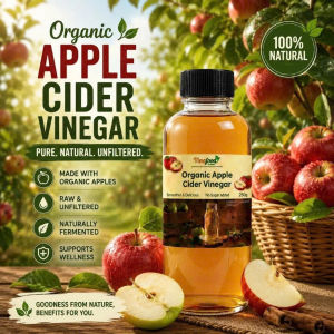 Organic Apple Cider Vinegar | Apple Cider Vinegar Raw Unfiltered Detox Diet & Digestionl
