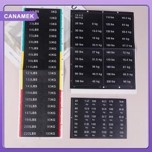 【CANAMEK】 Weight Stack Labels 4.5kg To 150kg Black Background White Number Weight Stickers For Fitness Equipment Gym Strength Training