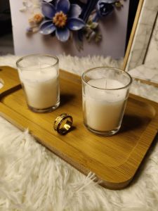 Citrine Glow Candle | Handcrafted Energy Candle | Natural Crystal Soy Wax | Relax & Positive Vibes