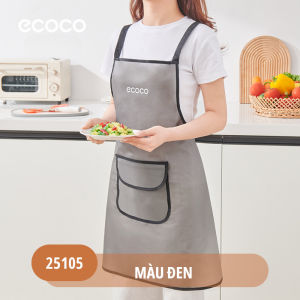 Tạp dề trong suốt ECOCO chất liệu TPU chống thấm nước thế hệ mới thiết kế dây đeo chữ H Freesize phù hợp mọi vóc dáng