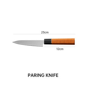 Nipiin 7PCS Octagonal Handle Stainless Steel Japanese Style Kitchen Knife Chefs Knife Meat Cutting Knife Fruit Knife Multifunctional Sharp Knife Set