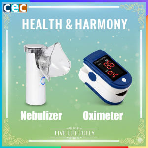 Portable Nebulizer Inhaler Ultrasonic JSL-W301 Plus Oximeter Blue