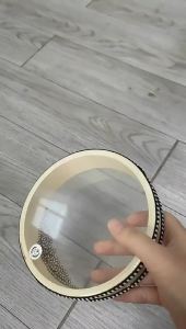 6 Double-Sided Transparent Wooden Black Edge Ocean Drum Wave Drum Sea Sound Orff Instrument Early Education Toddler Teaching Aid #