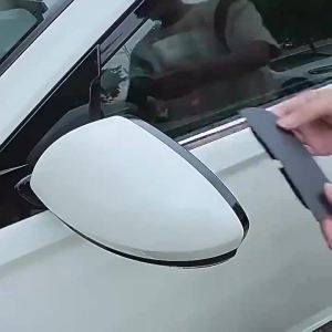 2Pcs Toyota Car Side Rear View Mirror Rain Eyebrow Carbon Fiber Car Outer Rear View Mirror Rainproof Cover Buckle For Toyota Agya Raize Calya Avanza Veloz Rush Kijang Innova