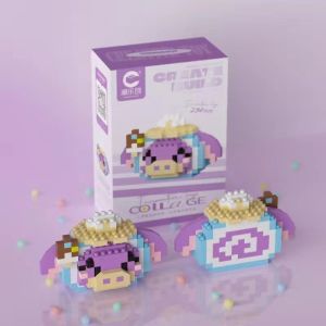 Mini Kartun Bricks Batu Bata Kue Krim 3D Block Mainan Balok Nano Block Model Kartun Toys Story