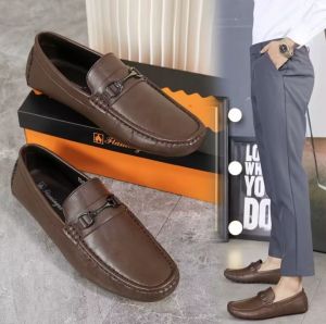 Fashion business casual shoes breathable leather mens shoes a footstool lazy people Footwear Boy Walking Shoes Comfort#WP-629