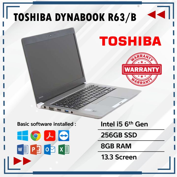 Laptop Toshiba Dynabook R63/B 256GB SSD 8GB RAM 13.3 Inch Screen