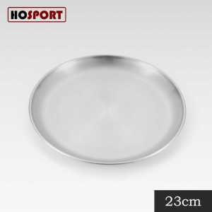 HOSPORT Camping Plate Stainless Steel Dinner Plate Tableware Dinner Food Container BBQ Picnic Dish Plate