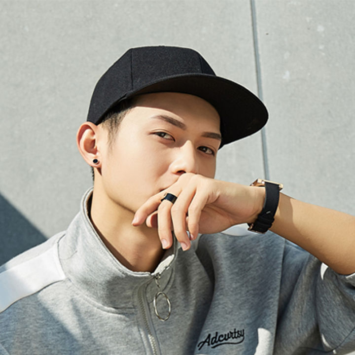 Hat men's flat hat plate hat men's summer hiphop hip hop flat tongue flat  brim baseball hat hip hop hat Lazada PH