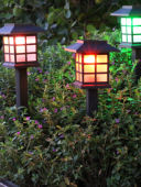 Đèn LED Bãi Cỏ Năng Lượng Mặt Trời Đèn Năng Lượng Mặt Trời Chống Mưa Ngoài Trời Đèn Sân Vườn