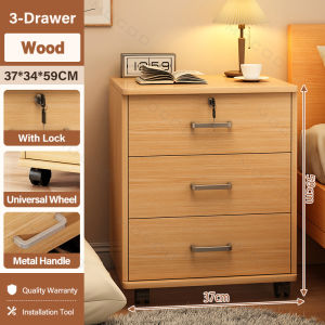 【Lockable bedside table】Nordic Modern Wooden Bedside Table Nightstand Side Table Storage Cabinet With Drawer  bedside table lock