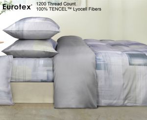 Eurotex 100% TENCEL™ Lyocell Fibers 1200 Thread Count Fitted Bedsheet Set / Bedset Mod Living Mist
