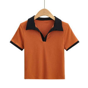 ELMORA | Baju Atasan Kaos Lengan Pendek CropTop Wanita Fashion korean BJ1245